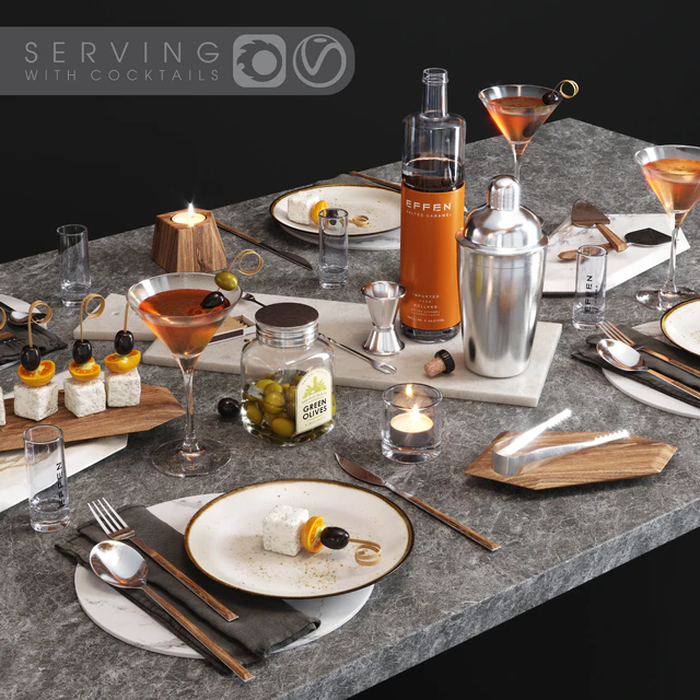 Serving with cocktails — Descargar