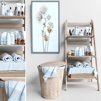 Collection of bathroom accessories. Cosmetics and Makeup — Ver 1