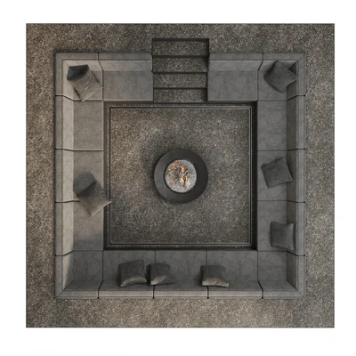 Зона отдыха с диванами и камином — Вид 7