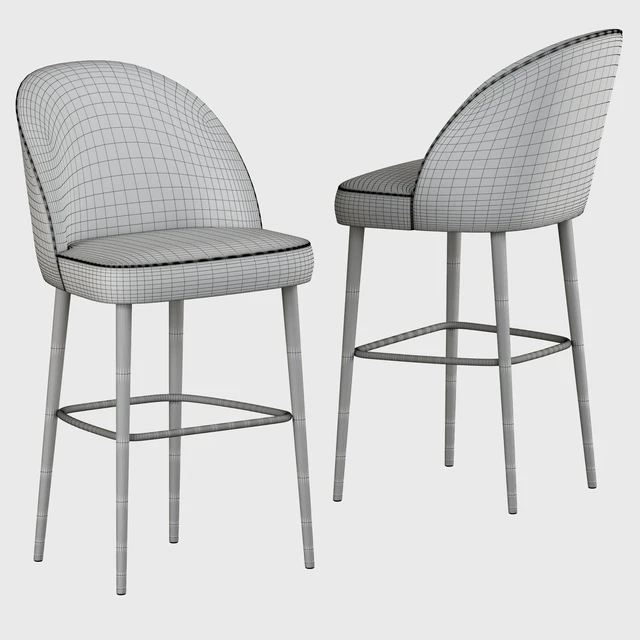 Austen Bar Stool Plush Velvet by Heals — Скачать