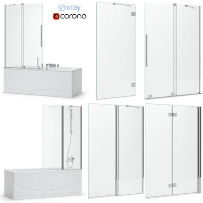 Bath screens and bathtubs Radaway and Ravak set 120 — Ver 1
