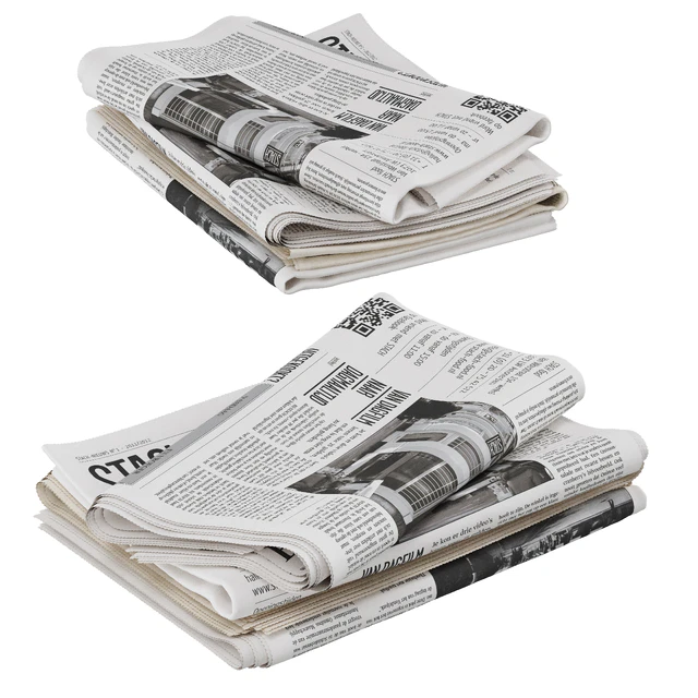 folded newspapers stack collection — Скачать