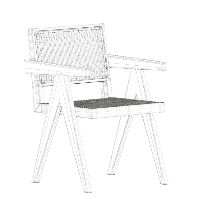 Pierre Jeanneret King chair by Tributeditions — Скачать