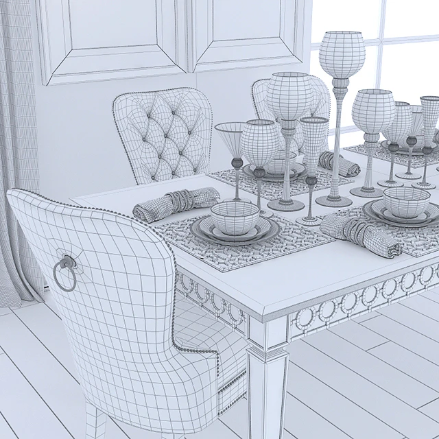 Sophie Mirrored Dining Table — Descargar