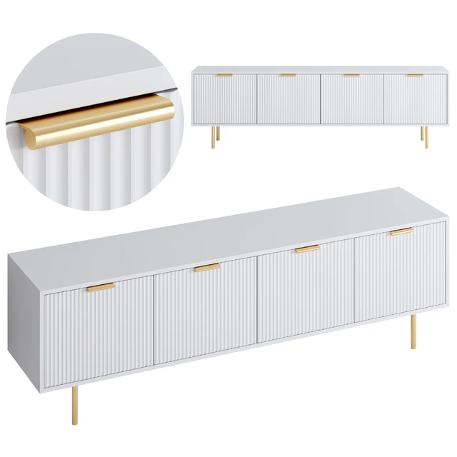 Quinn Lacquer Media Console - Haze / Antique Brass — Descargar