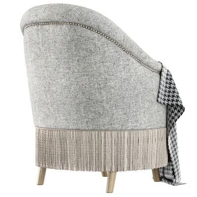 Amanda dining chair with plaid / Обеденное велюровое кресло с пледом — Вид 4