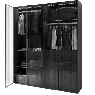 Modern Glass Door Wardrobe — Ver 1