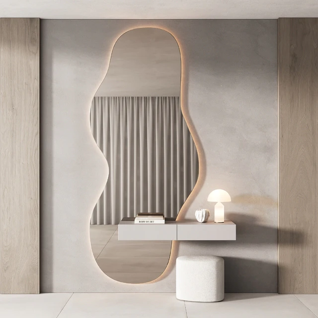 489 hallway zone 10 minimal curved shape mirror 01 — Скачать