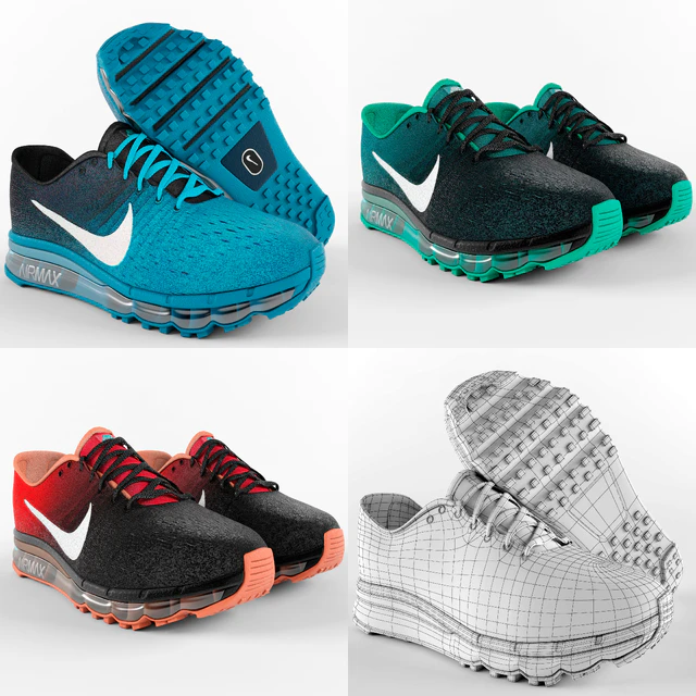 Low poly sneakers Nike Air Max — Descargar