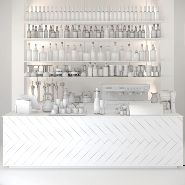 Bar counter with a collection of alcohol. Alcohol, bar — Descargar