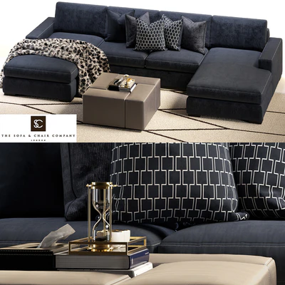 Brancusi corner sofa and Matisse ottoman — Ver 2
