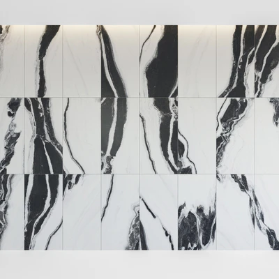 Architectural Design Floor gres Wave Flow B&W MARBLE set 2 — Ver 5
