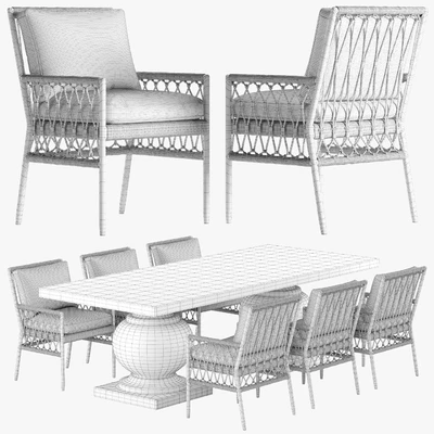 Serena and Lily Salt Greek chair Terrace table set — Ver 5