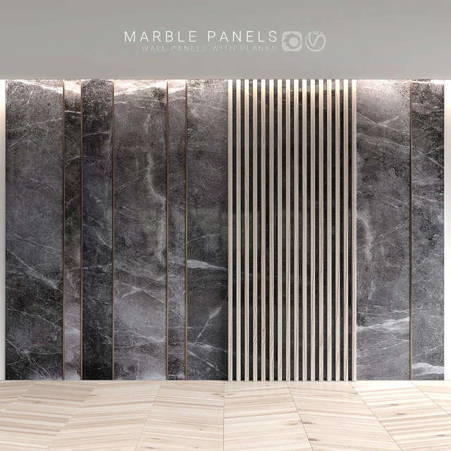 Marble panels with planks — Descargar