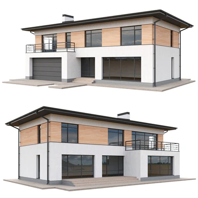 Set of low poly houses 03 — Ver 5