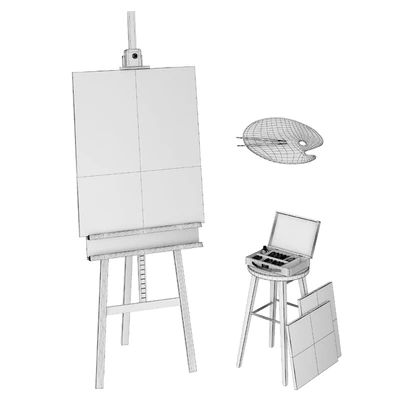 Easel with Canvas — Вид 4