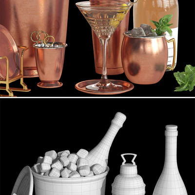 Potterybarn copper bar accessories — Ver 3