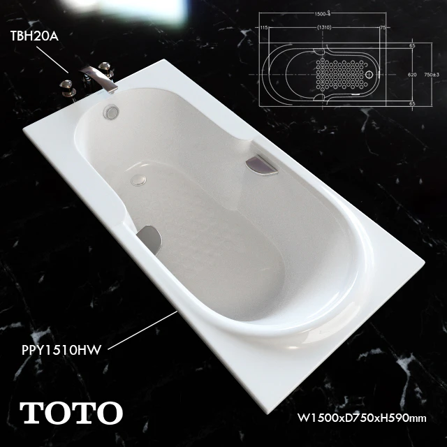 Toto bathtub PPY1510HW faucet TBH20A — Descargar
