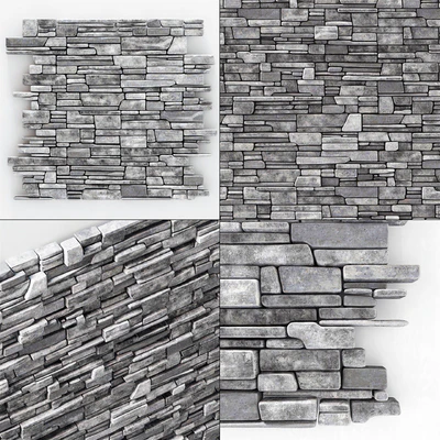 Wall stone clincer rock decor n1 / Каменная клинкерная стена — Вид 1