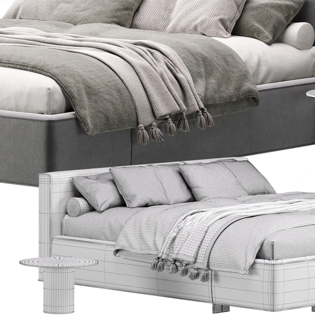 Yves Bed By Minotti — Скачать