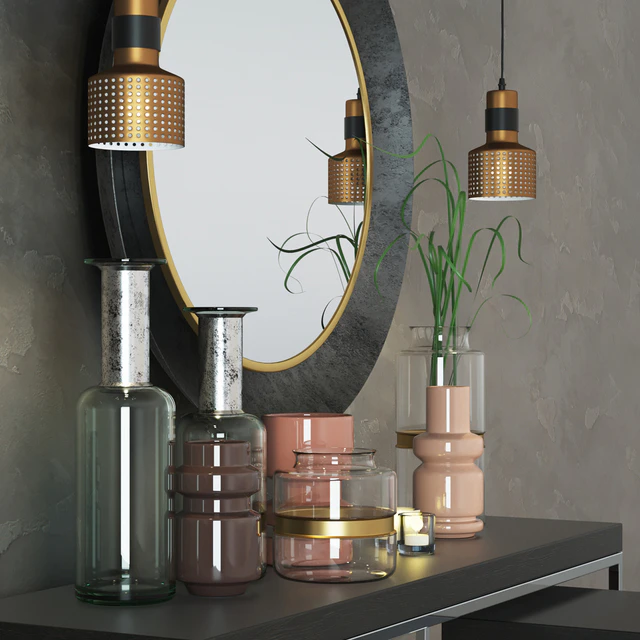 Dome Deco набор декора, консоль с вазами, зеркалом — Скачать