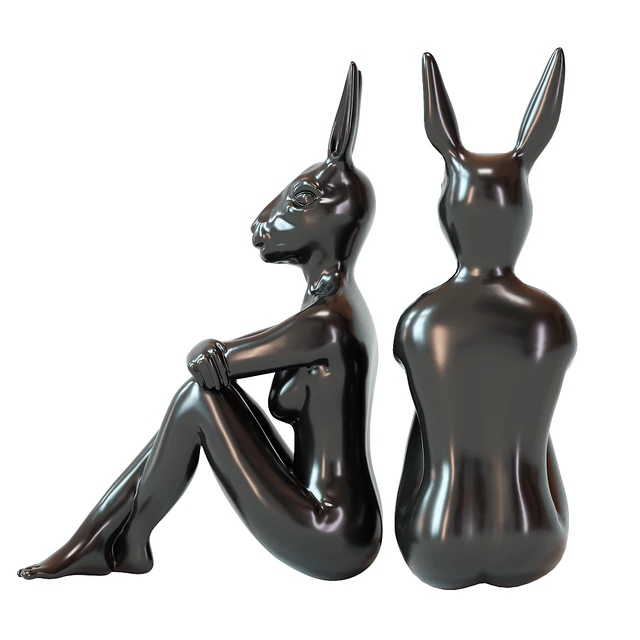 Deco Figurine Gangster Rabbit Black — Скачать