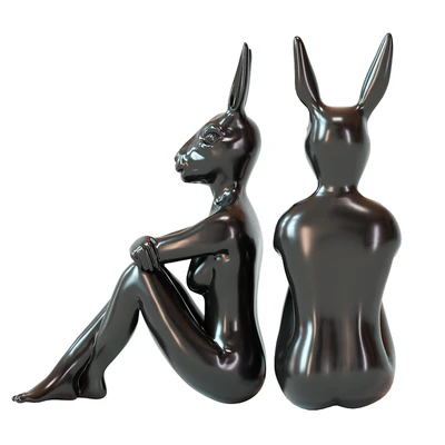 Deco Figurine Gangster Rabbit Black — Вид 3