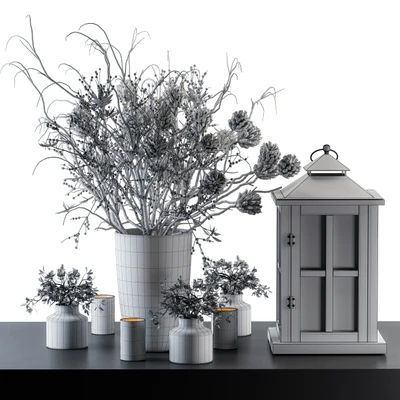 Decorative Set Berry and Branches with lantern — Вид 5