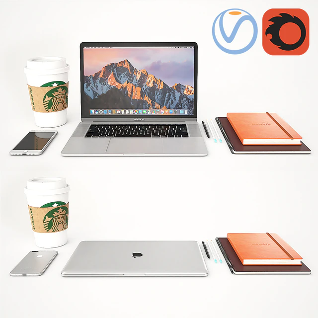 Workplace with MacBook — Скачать