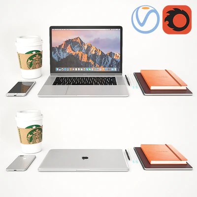 Workplace with MacBook — Вид 1
