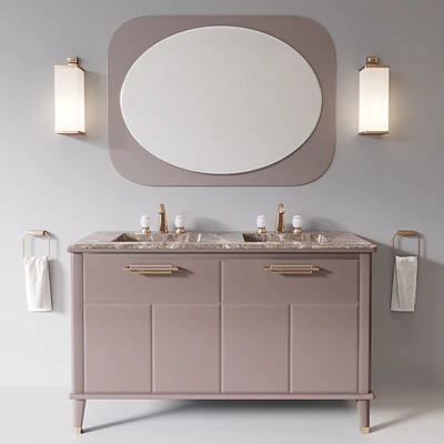 Riviere Cappuccino Emperador Dark Bathroom set by Oasis Group — Вид 1