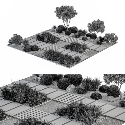 Urban Furniture / Architecture Environment with Plants- Set 67 — Ver 5