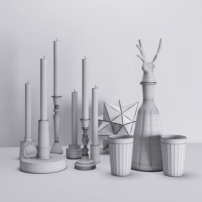 Decorative set with deer Joshua — Ver 2