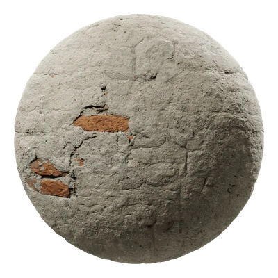 weathered plastered brick wall texture grey and red — download