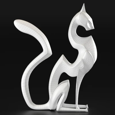 Black cheetah sculpture — Ver 5