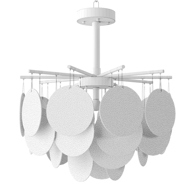 Chandelier with hanging glass plates FROST B — Descargar