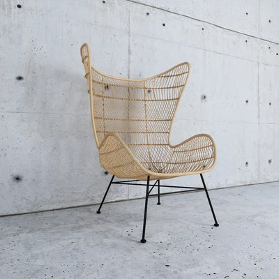 HKliving rattan egg chair natural bohemian — Ver 4