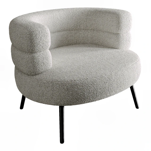 Кресло Boyle White Boucle Armchair — Скачать