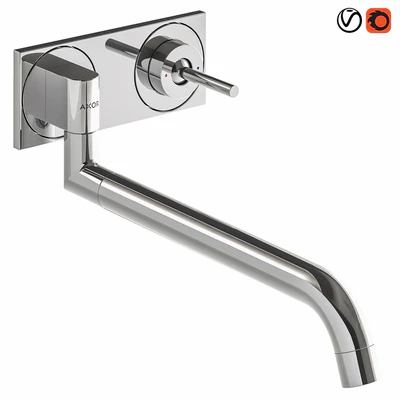 AXOR UNO Single lever kitchen mixer for concealed installation wall-mounted — Скачать
