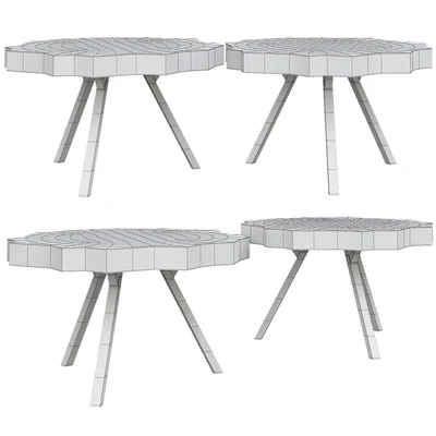 Trio Petrified Coffee Table — Ver 2