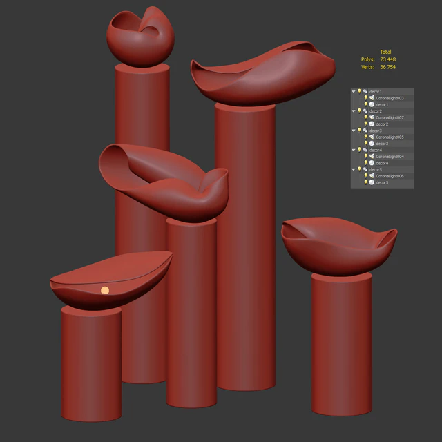 Decorative clay lamps Nautile ii Floor Lamp by Elsa Foulon — Descargar
