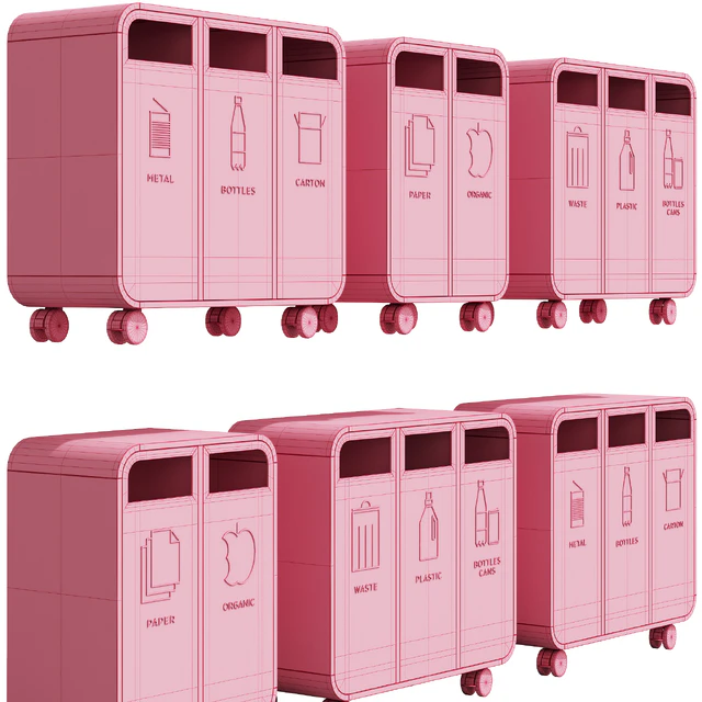 532 exterior and architecture 24 litter bins Recycling Cloud by TreCe — Descargar