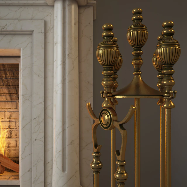 Fireplace Charlotte with accessories. — Descargar