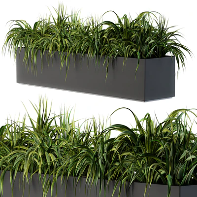 Ranch Grass plants in box - Outdoor Set 63 — Ver 5