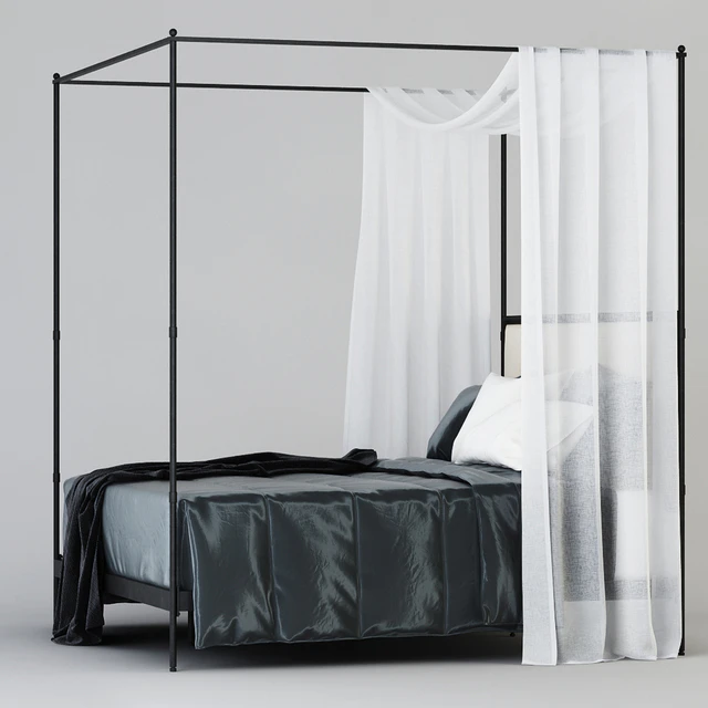 RH 19TH С FRENCH IRON CANOPY BED — Скачать