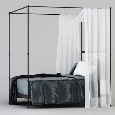 RH 19TH С FRENCH IRON CANOPY BED — Вид 6