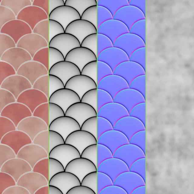 Radial Fish Scale Tiles — Descargar
