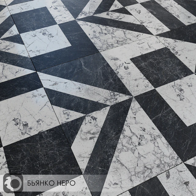 Ceramic Tiles Kerama Marazzi Bianco Nero — Descargar