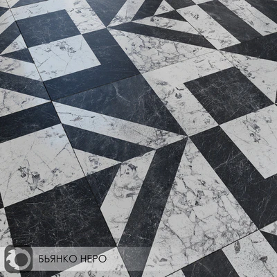 Ceramic Tiles Kerama Marazzi Bianco Nero — Ver 2