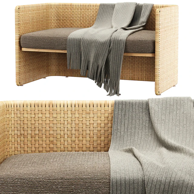 Monica rattan bench / Скамейка из ротанга — Скачать